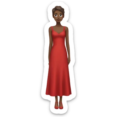 Red dress sticker
