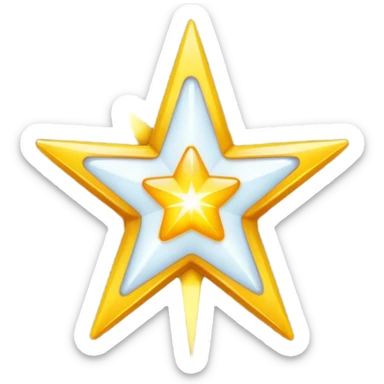 White star spinning sticker