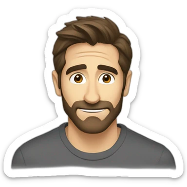 jake gyllenhaal cartoon wearing tee sticker