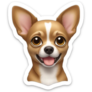 Chihuahua hebra color marrón  sticker
