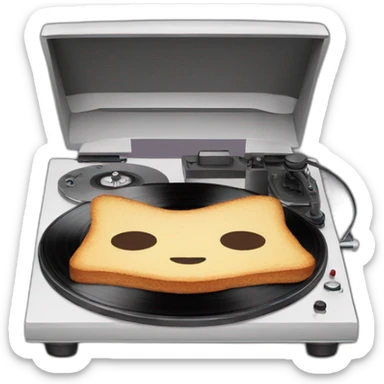record player sandwich sticker