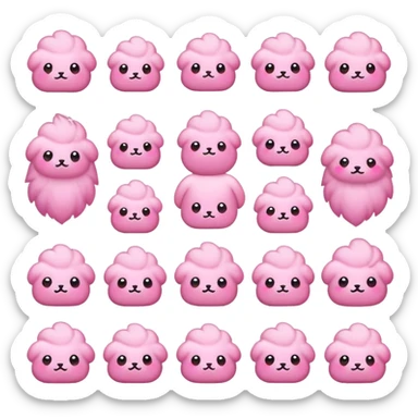 cute pink girly things sticker