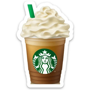 Starbucks drink with cream on top  sticker