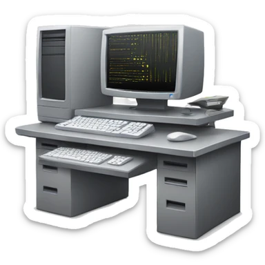 powerful computer workstation sticker