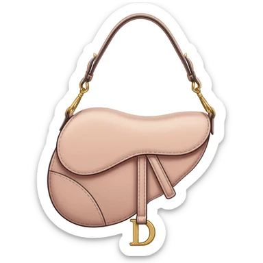 flesh color dior saddle bag sticker