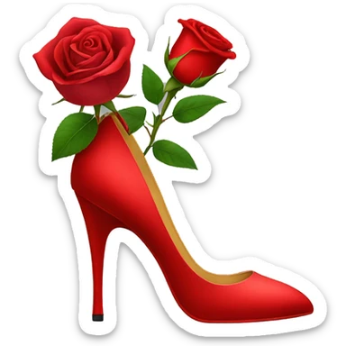 red Rose and high heel sticker