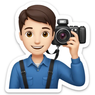 Create an happy photographer sticker