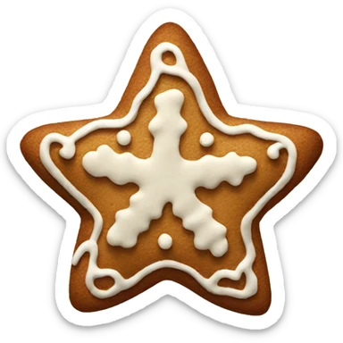 gingerbread star sticker
