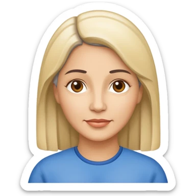 Chica con mechas de 45 años se llama Lourdes y es su santo sticker