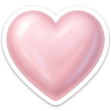 heart with a pink pearl sheen, clean digital illustration, no background sticker