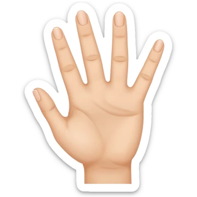 Hand with all fingers up except the ring finger sticker
