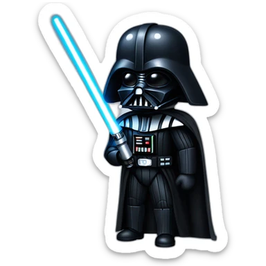Darth Vader with a light saber  sticker