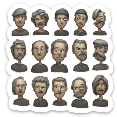 Group of seven metal heads from bonn, germany sticker