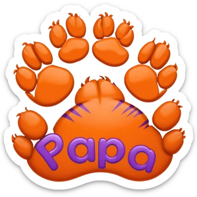 Create an emoji that says they call me Papa and use two Clemson Tiger paws  sticker