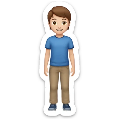 Boy with no clothes on full body sticker