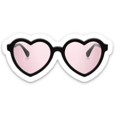 Heart shaped glasses sticker
