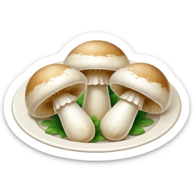 3 champignons on the plat sticker