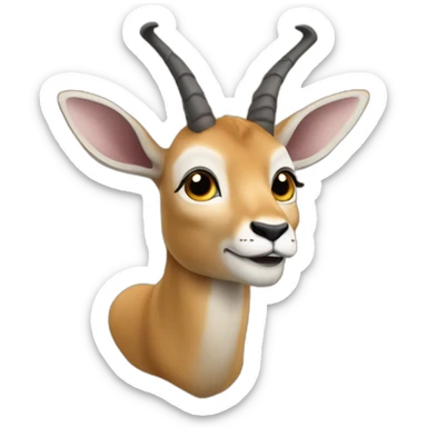 Zizi sur une antilope sticker