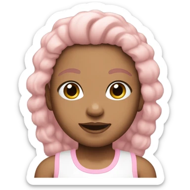 Babypink sport set for white skin sticker