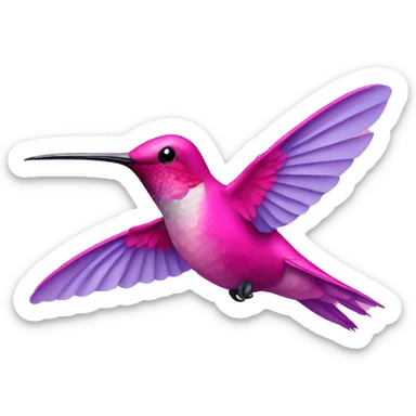 pink hummingbird sticker