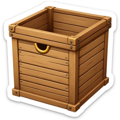 wood open box sticker