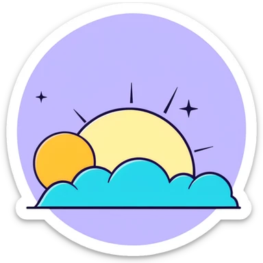 Sunrise stars sticker
