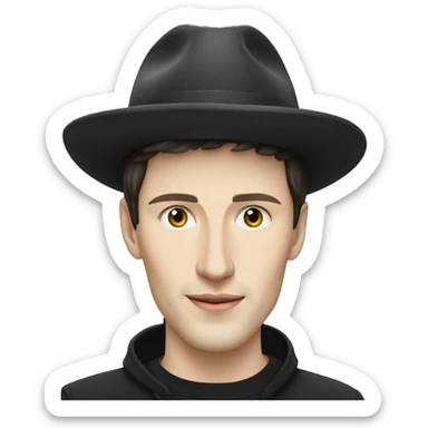 Pavel Durov wearing a hat sticker