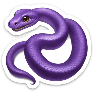 Purple snake realistic sticker