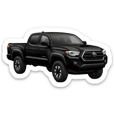 Black Toyota Tacoma truck sticker