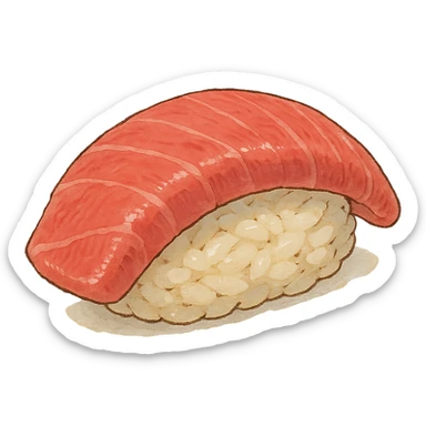 nigiri sushi in ghibli style sticker