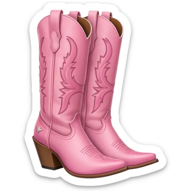 pink cowgirl boots sticker