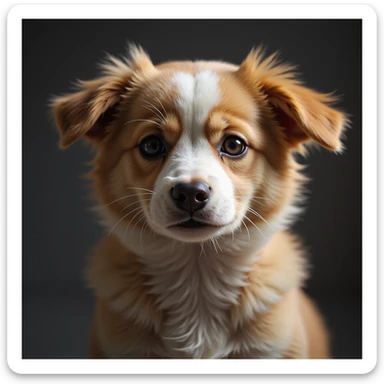 dog, realistic texture, gentle lighting sticker