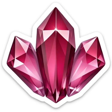 Crystals Burgundy sticker