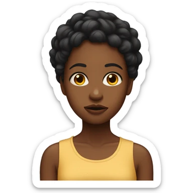 Black girl unimpressed sticker