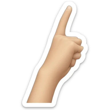Bend your index finger 90 degrees. sticker