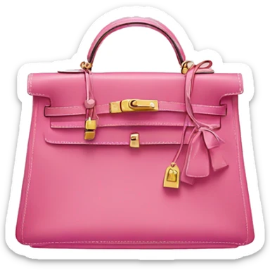 Pink hermes kelly bag sticker