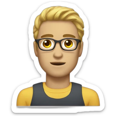 Persona que se muerde el labio sticker