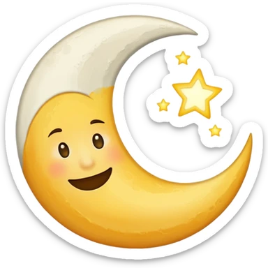 half moon sticker