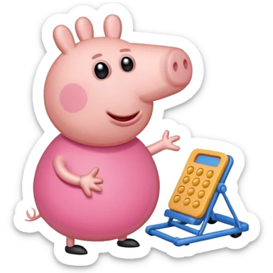 Peppa pig doing the griddy sticker