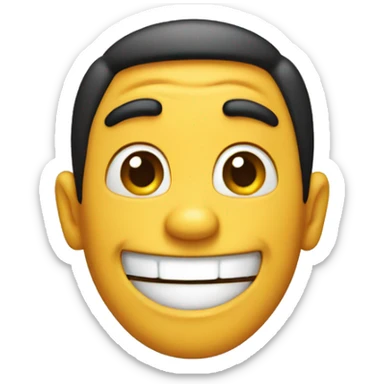 Goofy smiling emoji sticker