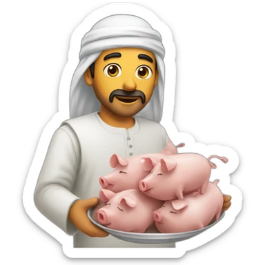 Arab who eats pigs sticker