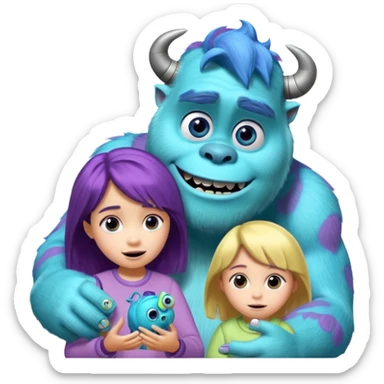 monsters inc sulley with small girl sticker