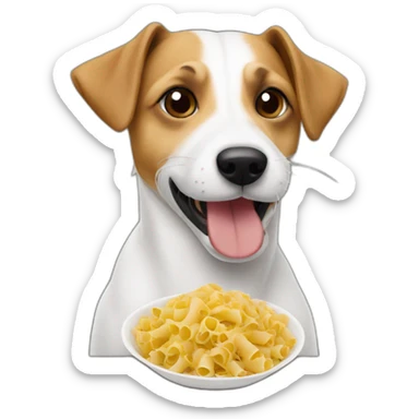 jackrussel-eat-pasta sticker