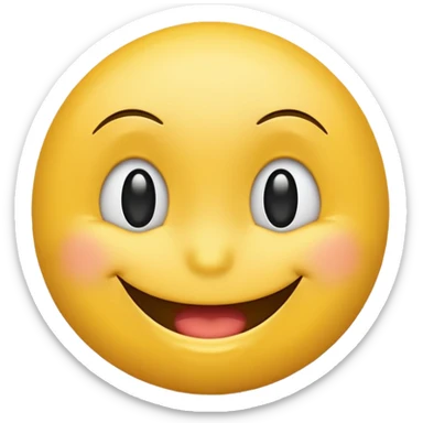 Smiley emoji teasing sticker