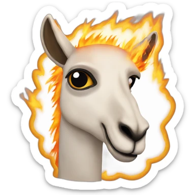 emoji de llama fuego sticker