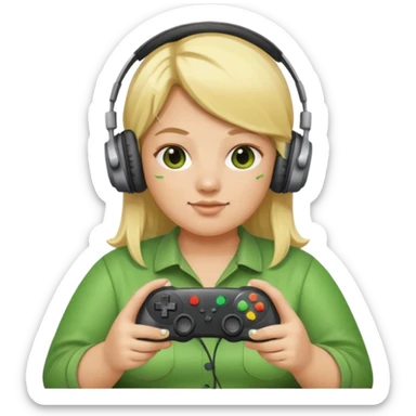 make a cucumber gamer, blonde and fat sticker