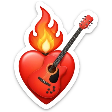 ❤️‍🔥🎸 sticker