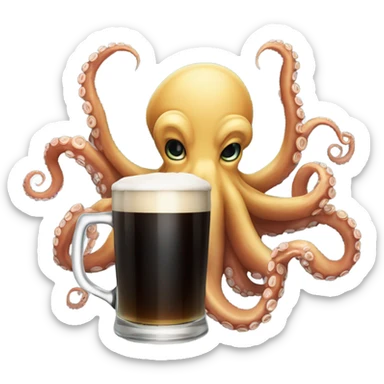 Octopus with a guinness sticker