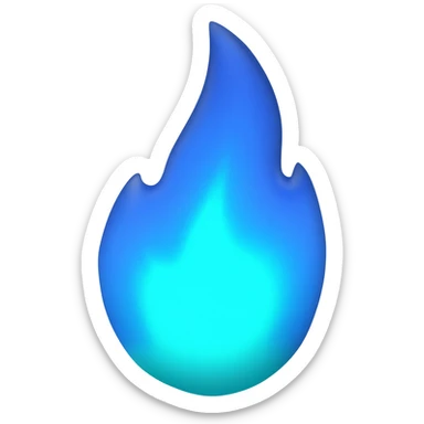 blue fire sticker