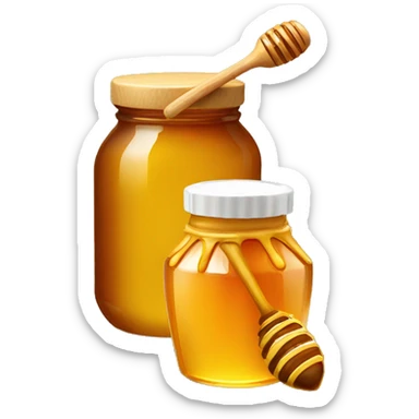A jar of honey with a plain bottle  sticker